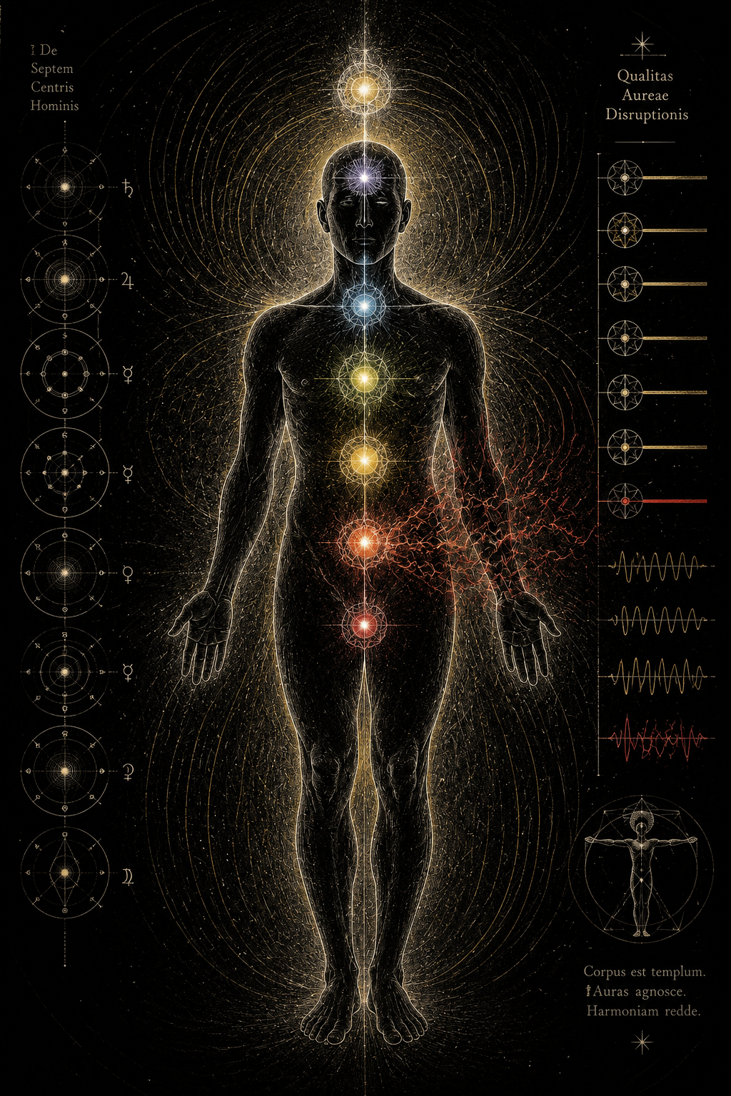sintomi interferenza energetica e pulizia dei chakra — Roberto Angel bagliori nel buio