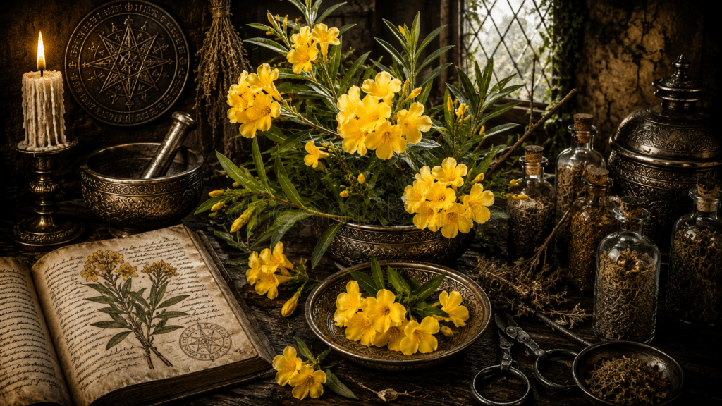 oleandro giallo - significato e proprietà magiche e esoteriche
